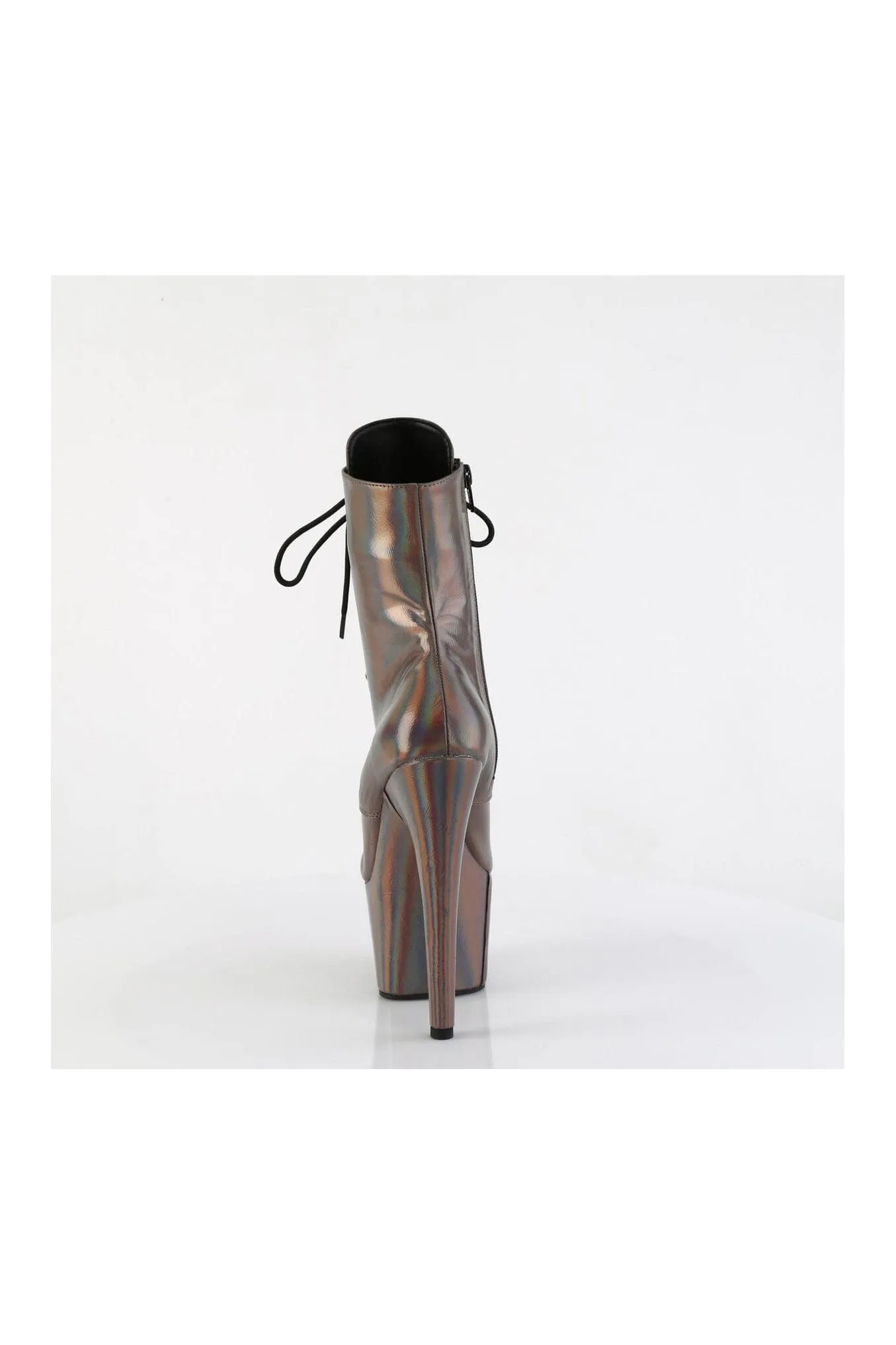 ADORE-1020HG Pewter Hologram Ankle Boot