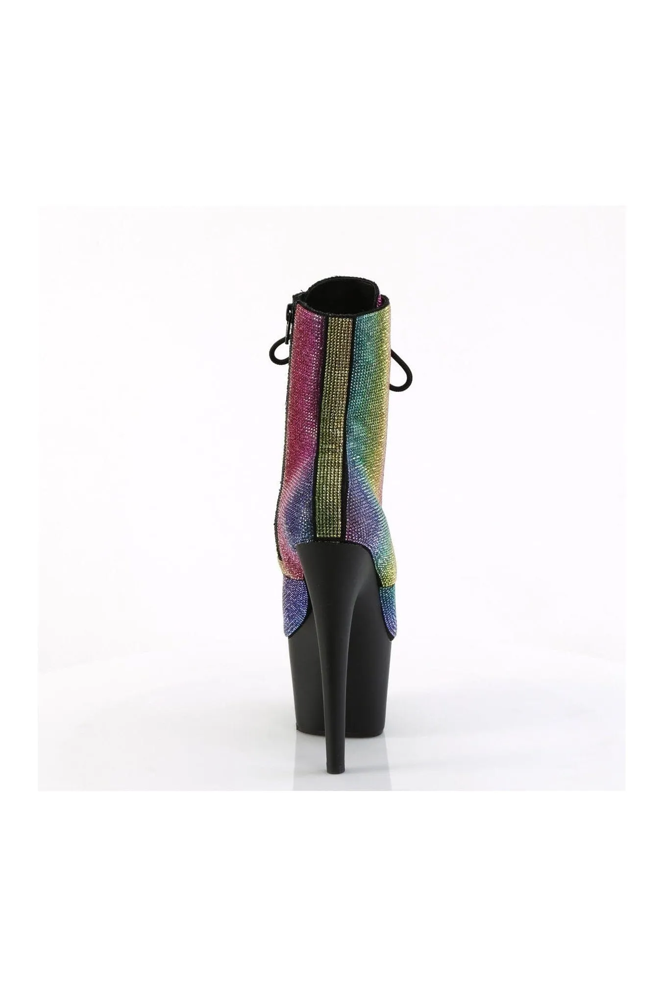 ADORE-1020RS Rainbow Faux Suede Ankle Boot