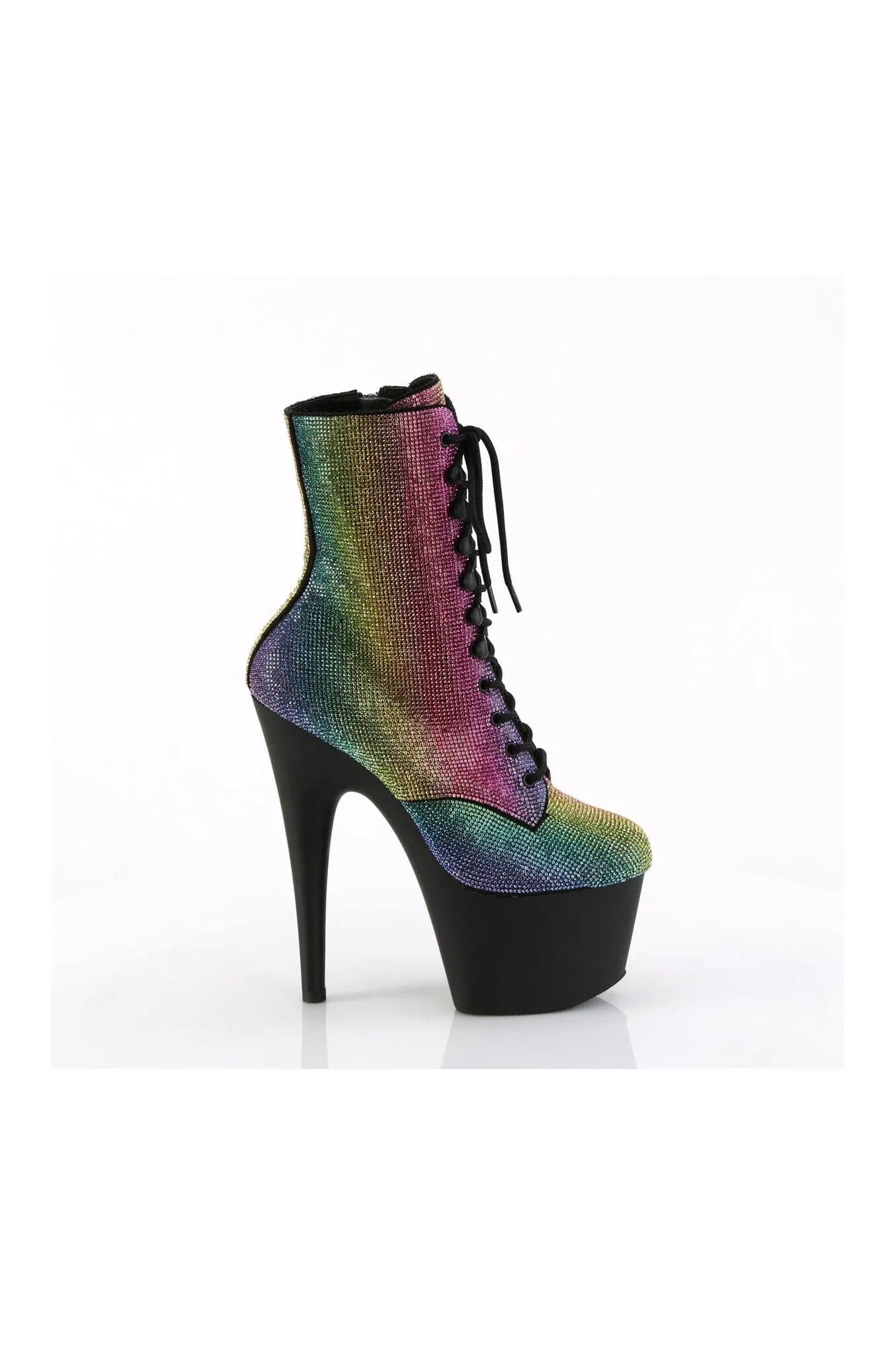 ADORE-1020RS Rainbow Faux Suede Ankle Boot