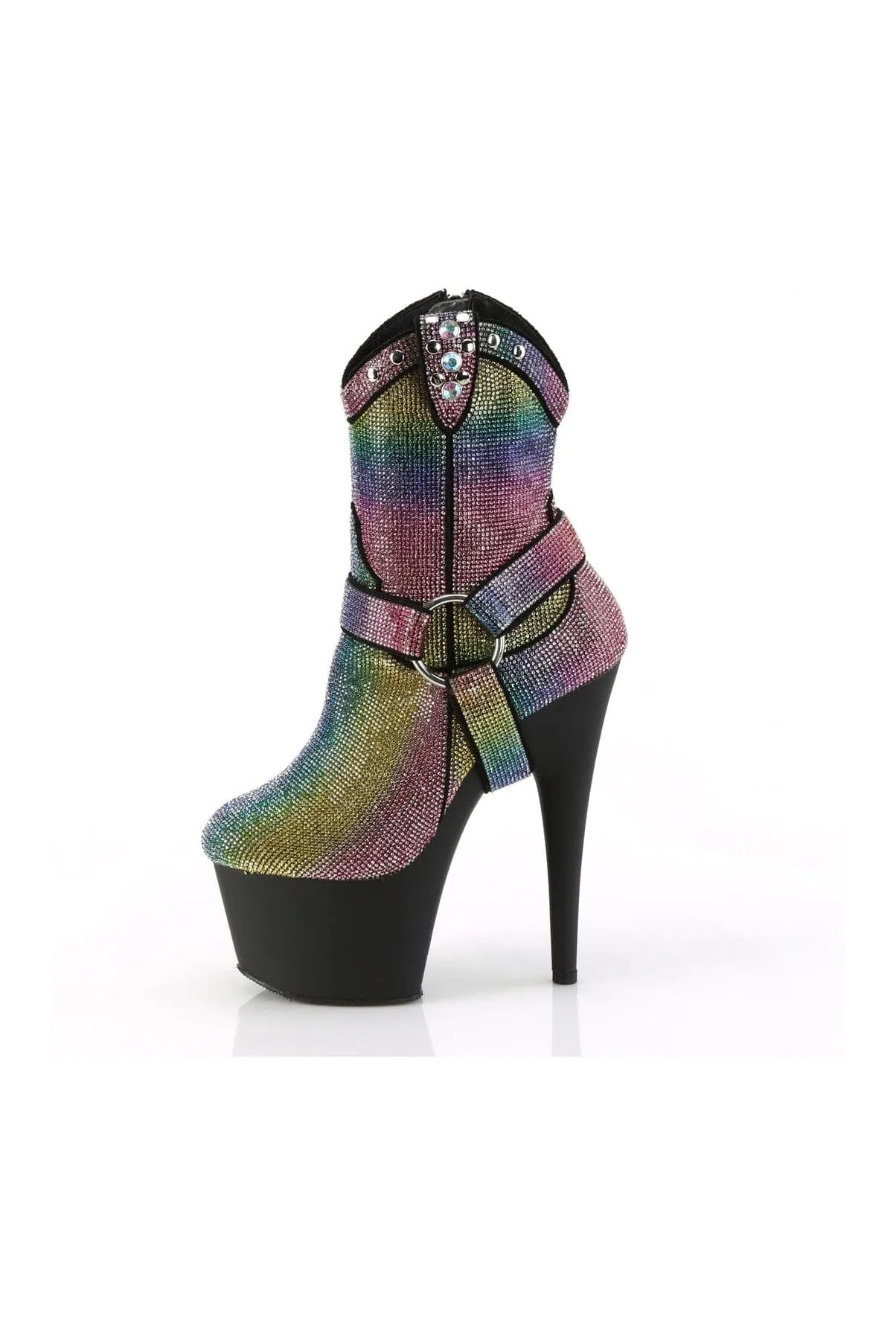 ADORE-1029RS Multi Faux Suede Ankle Boot