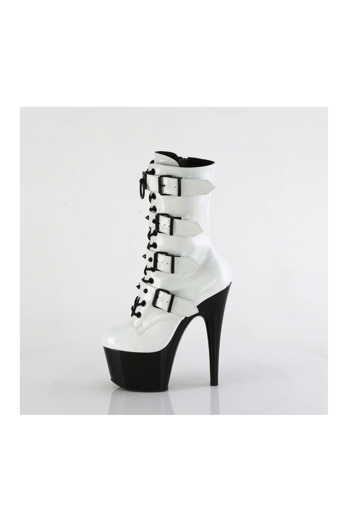 ADORE-1046TT White Patent Ankle Boot
