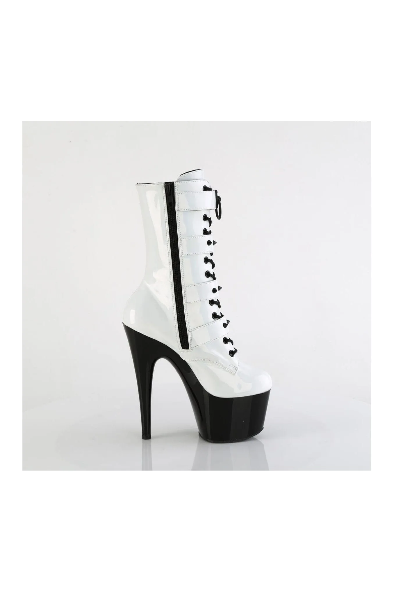 ADORE-1046TT White Patent Ankle Boot