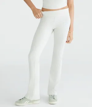 Aeropostale 87 Mid-Rise Fold-Over Flare Leg Pants