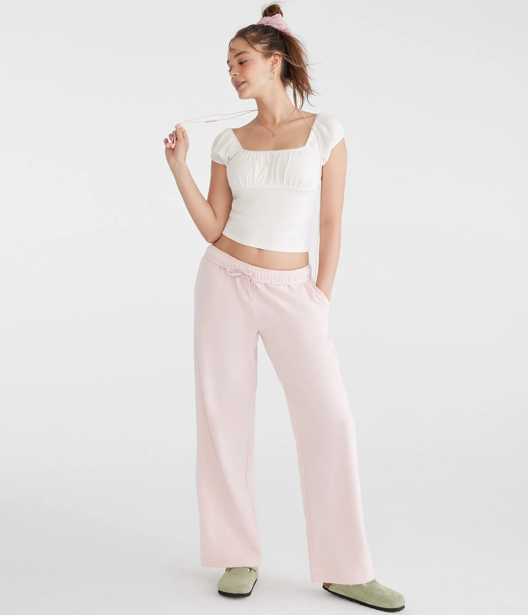 Aeropostale High-Rise Straight Leg Sweatpants