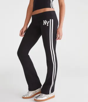 Aeropostale Ny Mid-Rise Fold-Over Flare Leg Pants