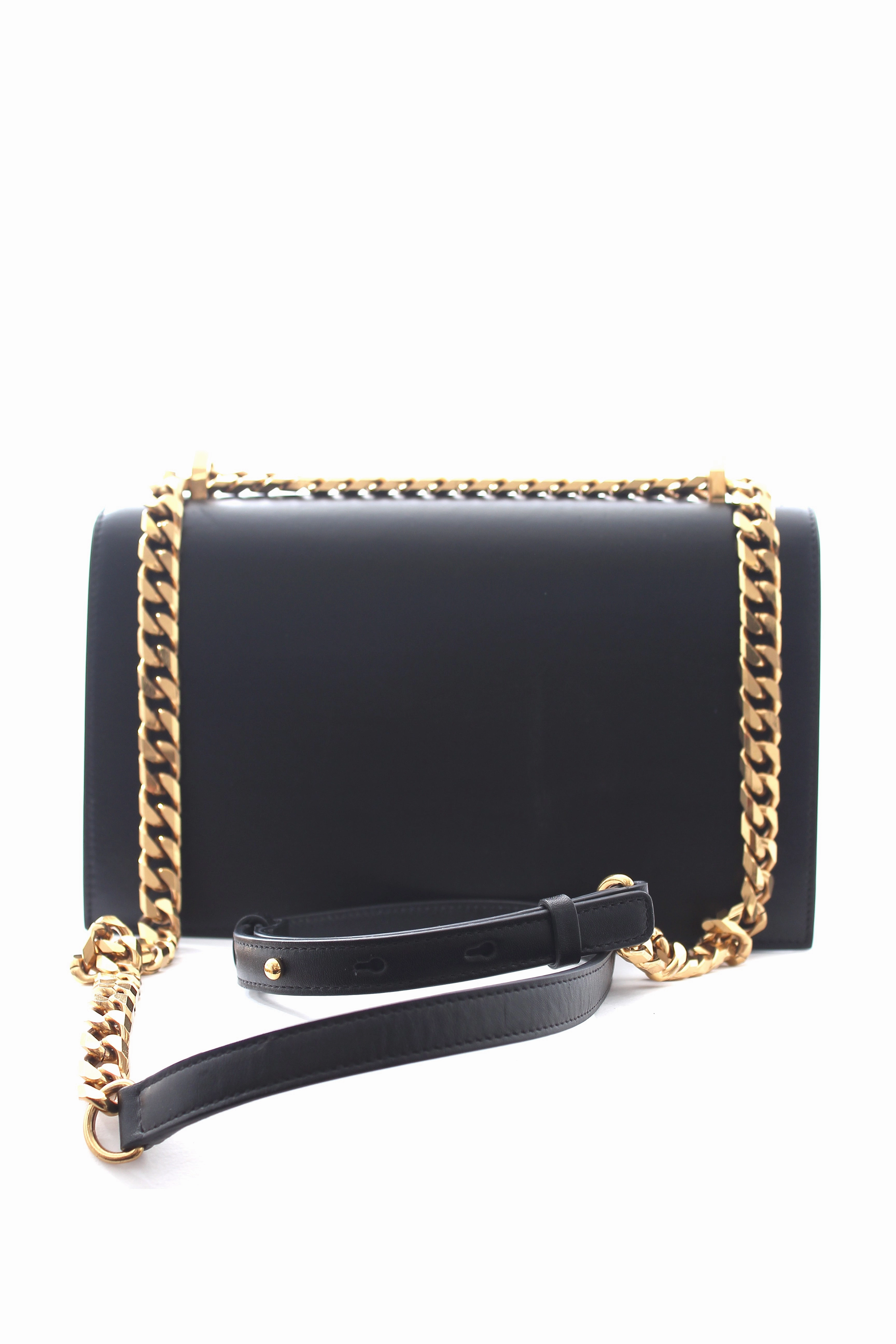 Alexander McQueen Satchel Four-Ring Skull Crystal-Embellished Shoulder Bag