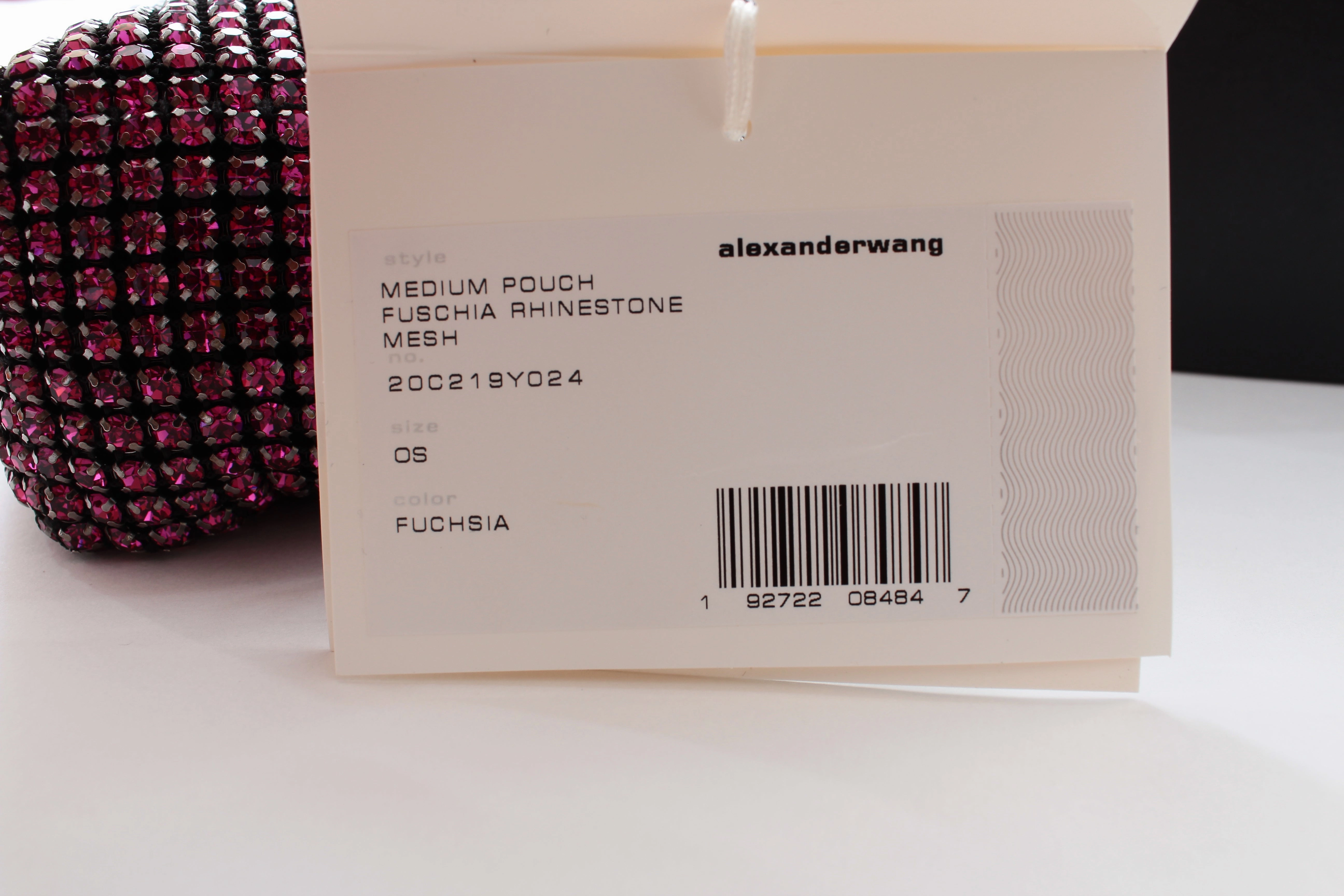 Alexander Wang Wangloc Medium Pouch Rhinestone Mesh Bag