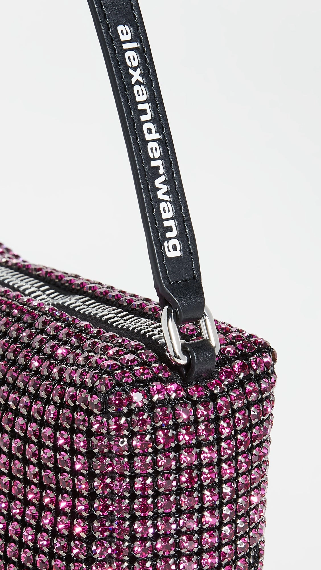 Alexander Wang Wangloc Medium Pouch Rhinestone Mesh Bag