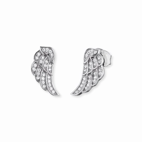 Angel Whisperer Wing Stud Earrings ERE-LILWING-ZI-ST