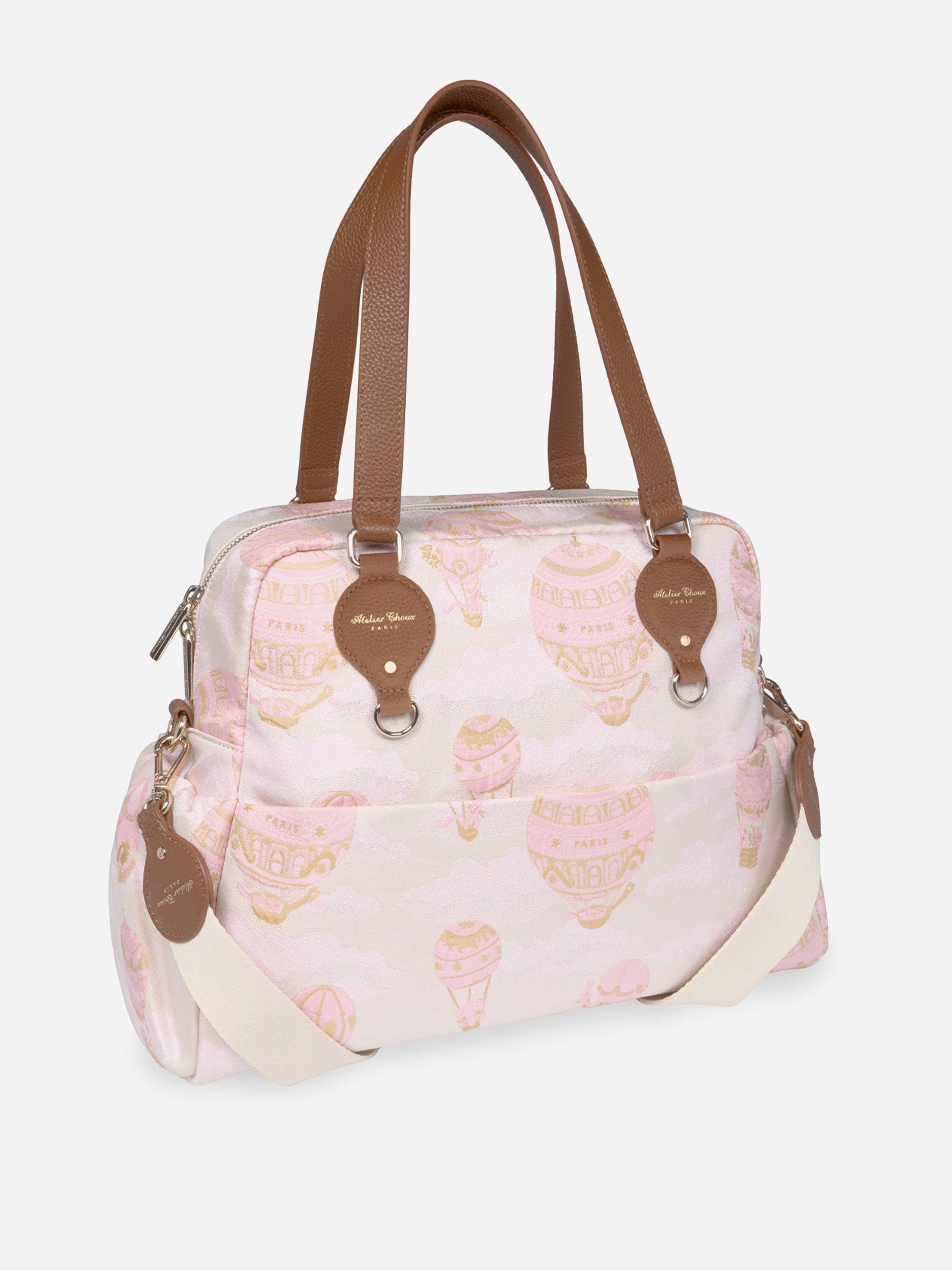 Atelier Choux Baby Hot Air Balloons Changing Bag in Pink (38cm)