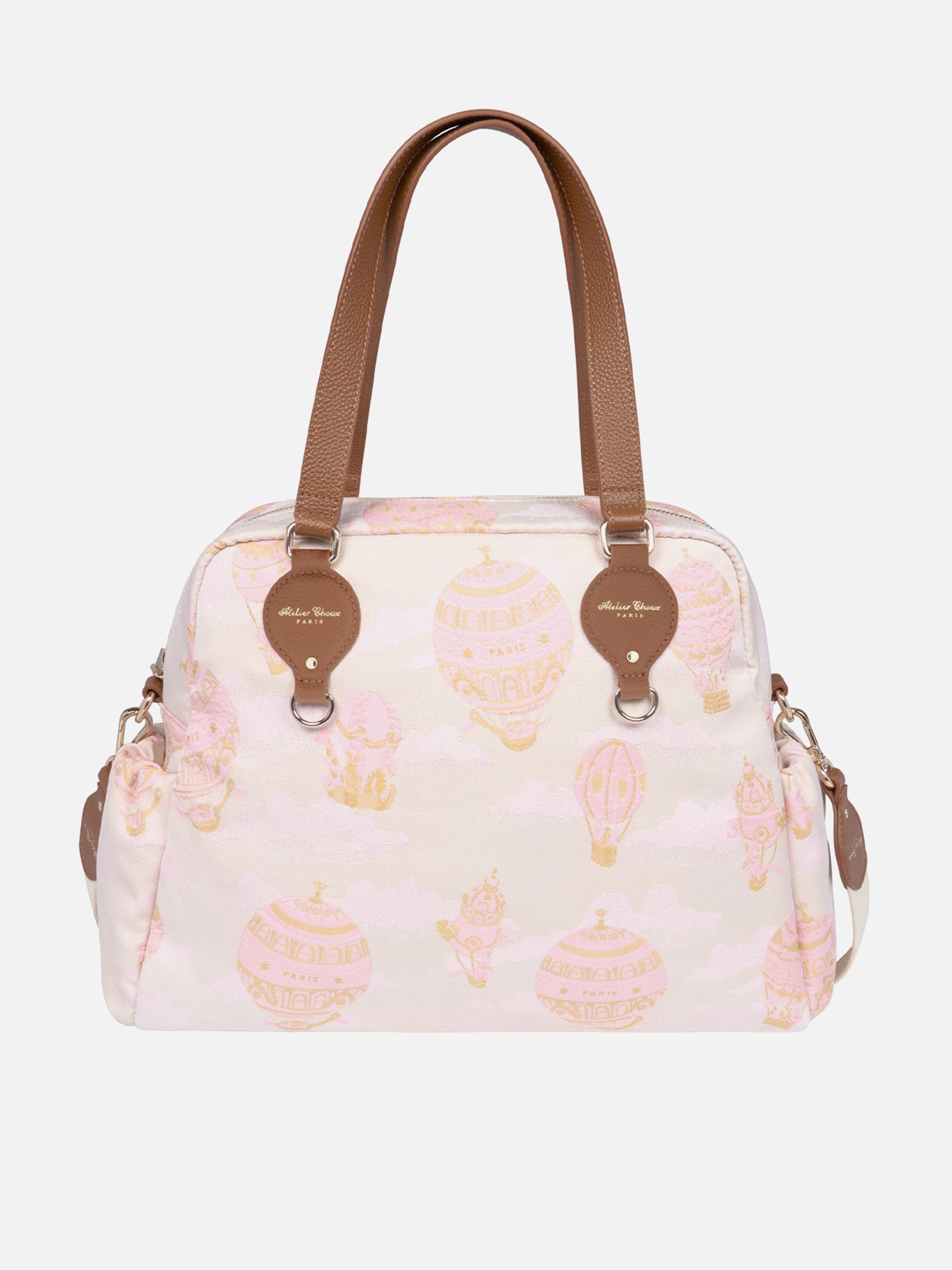 Atelier Choux Baby Hot Air Balloons Changing Bag in Pink (38cm)