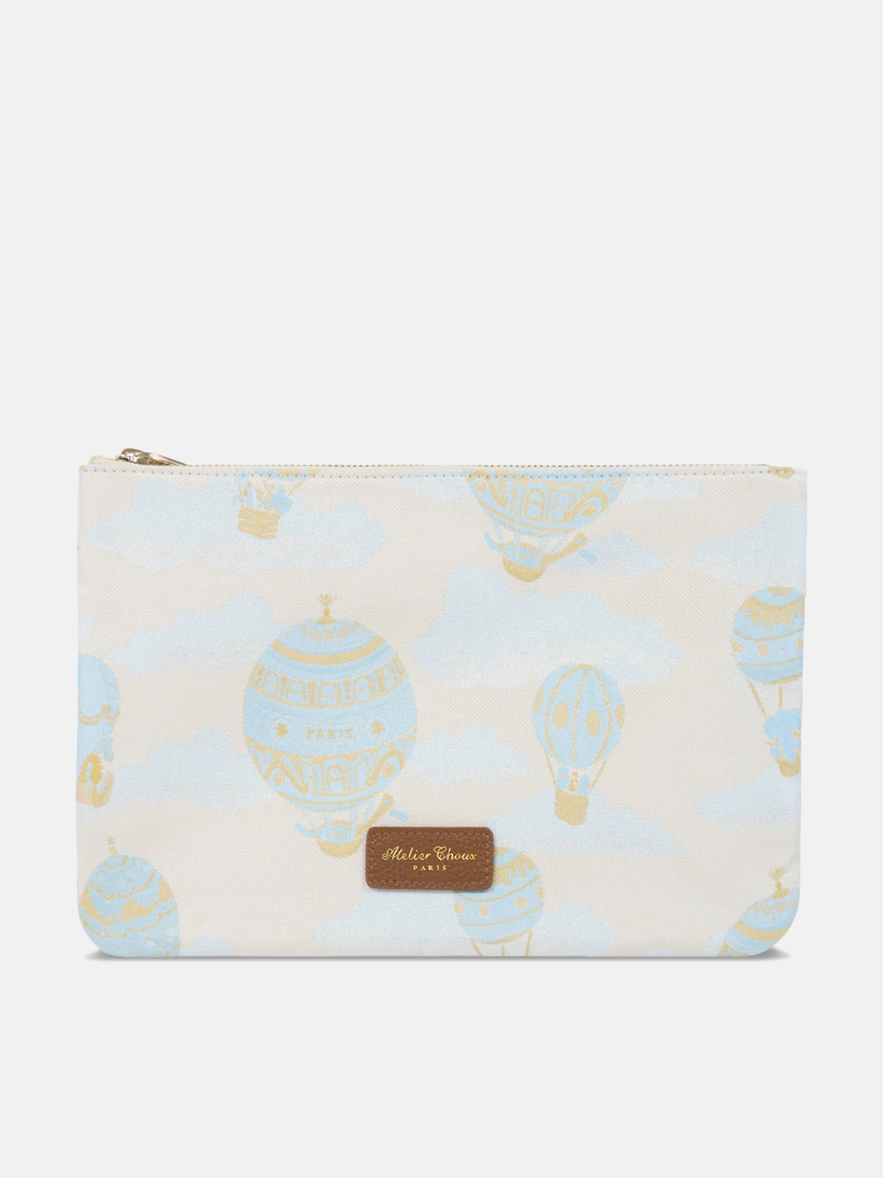 Atelier Choux Baby Hot Air Balloons Pouch in Blue (31cm)