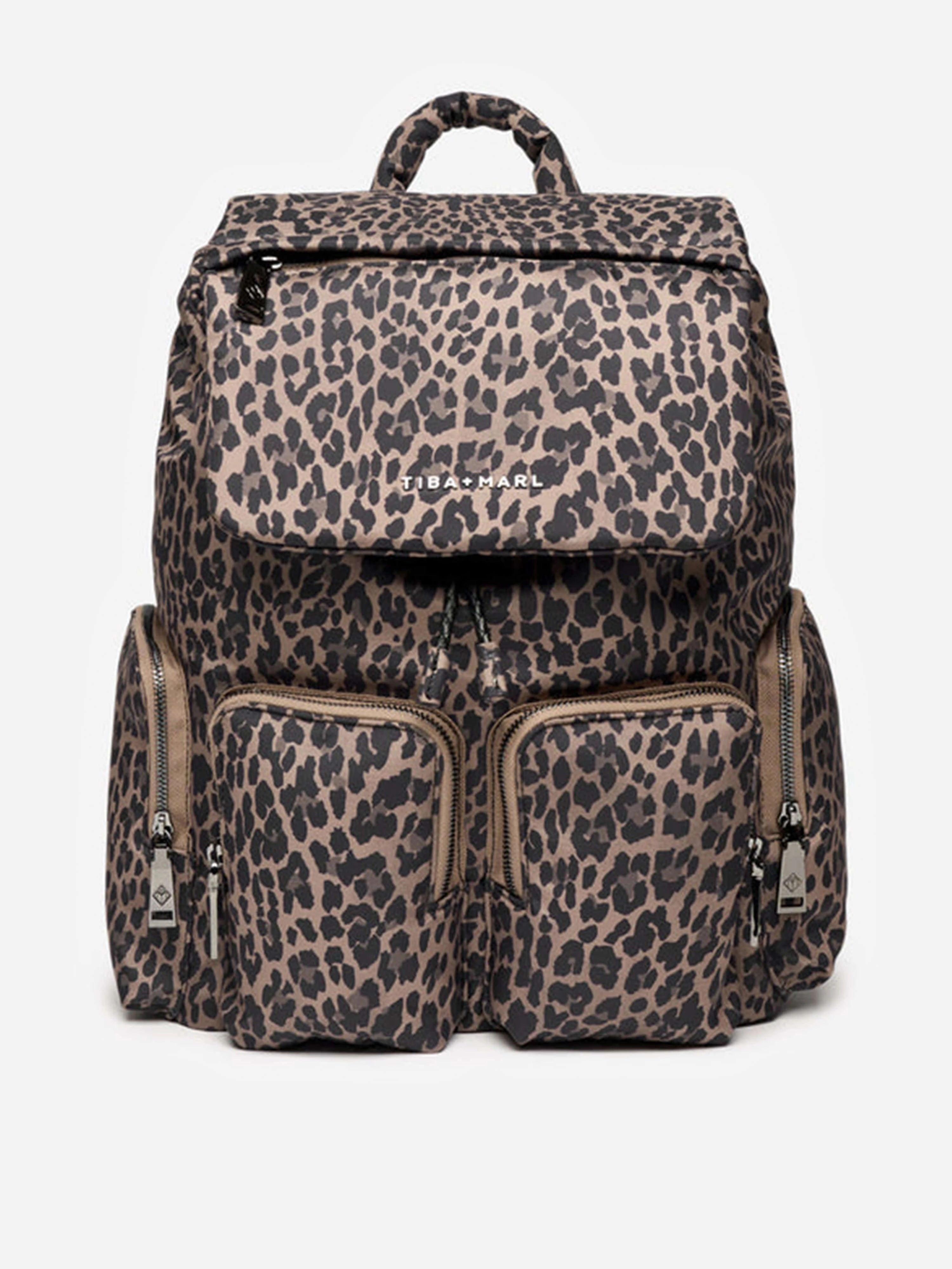 Baby Alto Leopard Changing Backpack in Brown (34cm)