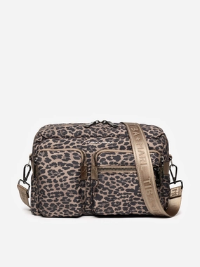 Baby Axel Leopard Changing Bag in Brown (32cm)