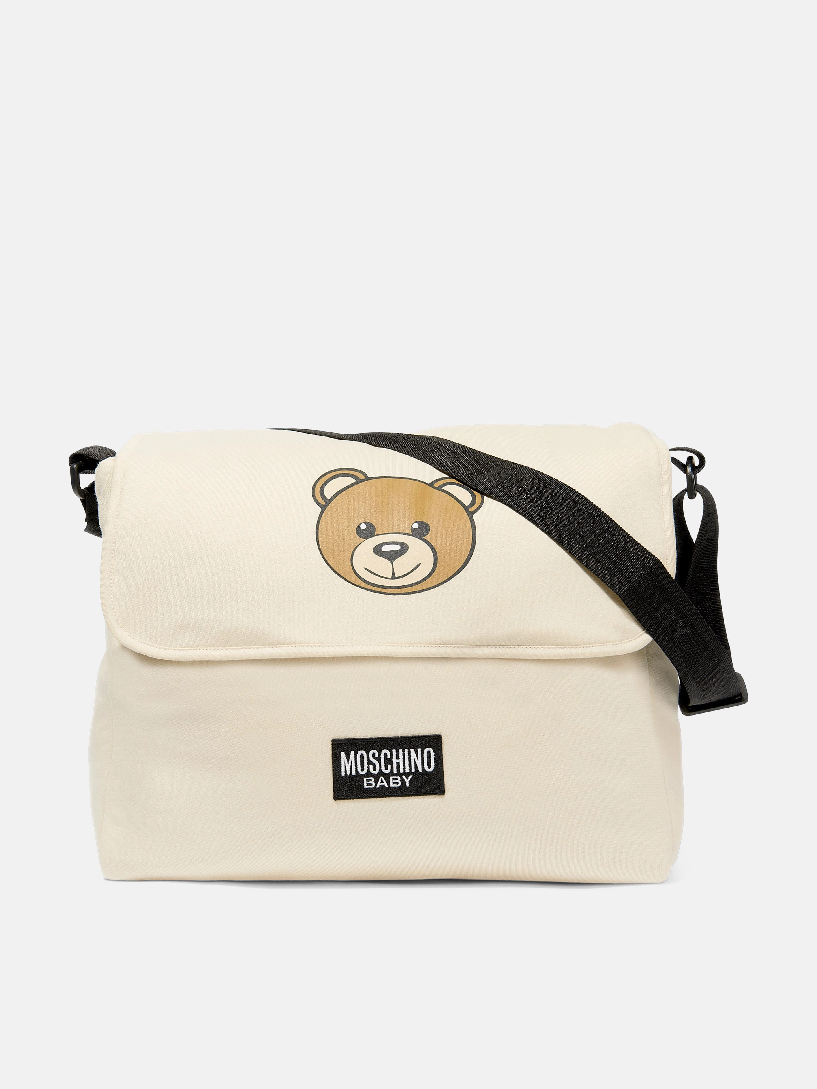 Baby Teddy Bear Logo Changing Bag in Beige (39cm)