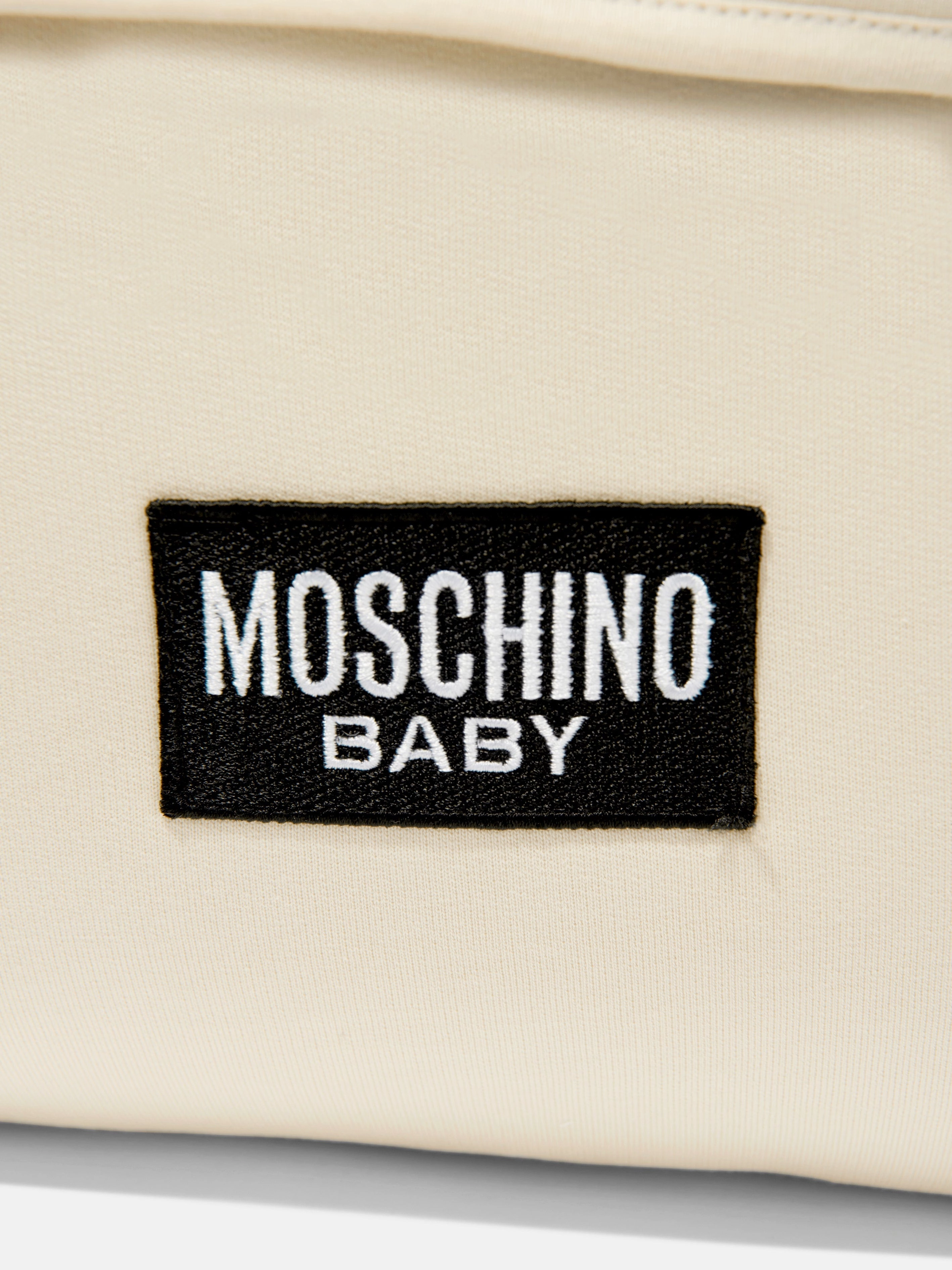 Baby Teddy Bear Logo Changing Bag in Beige (39cm)