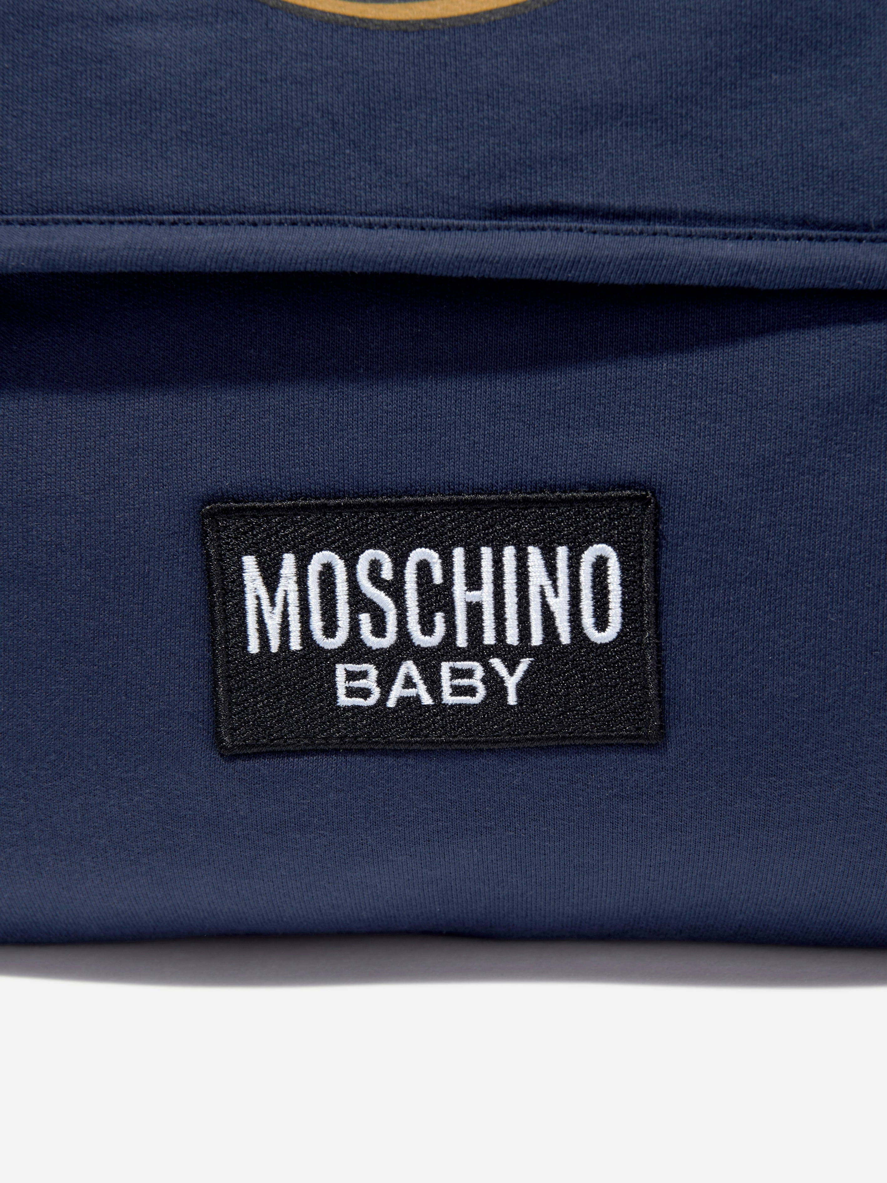 Baby Teddy Bear Logo Changing Bag in Navy (39cm)