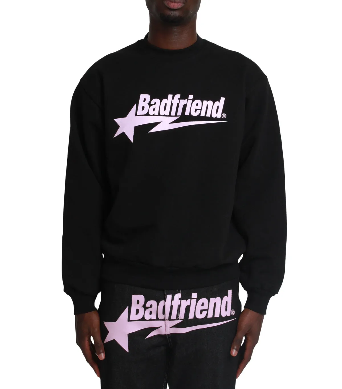 Badfriend Star Crewneck Black Pink