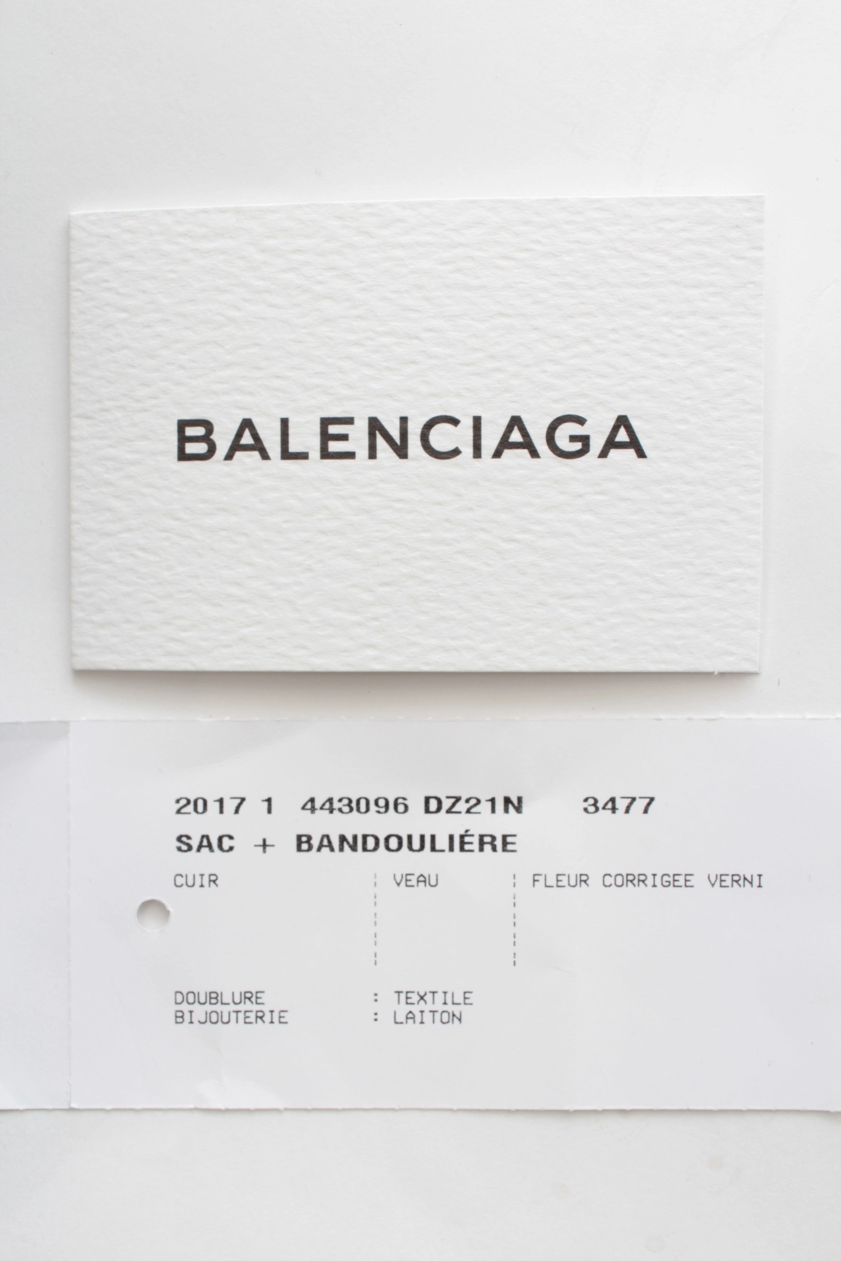 Balenciaga Bazar Patent Leather Cross-Body Tote Bag (2017)
