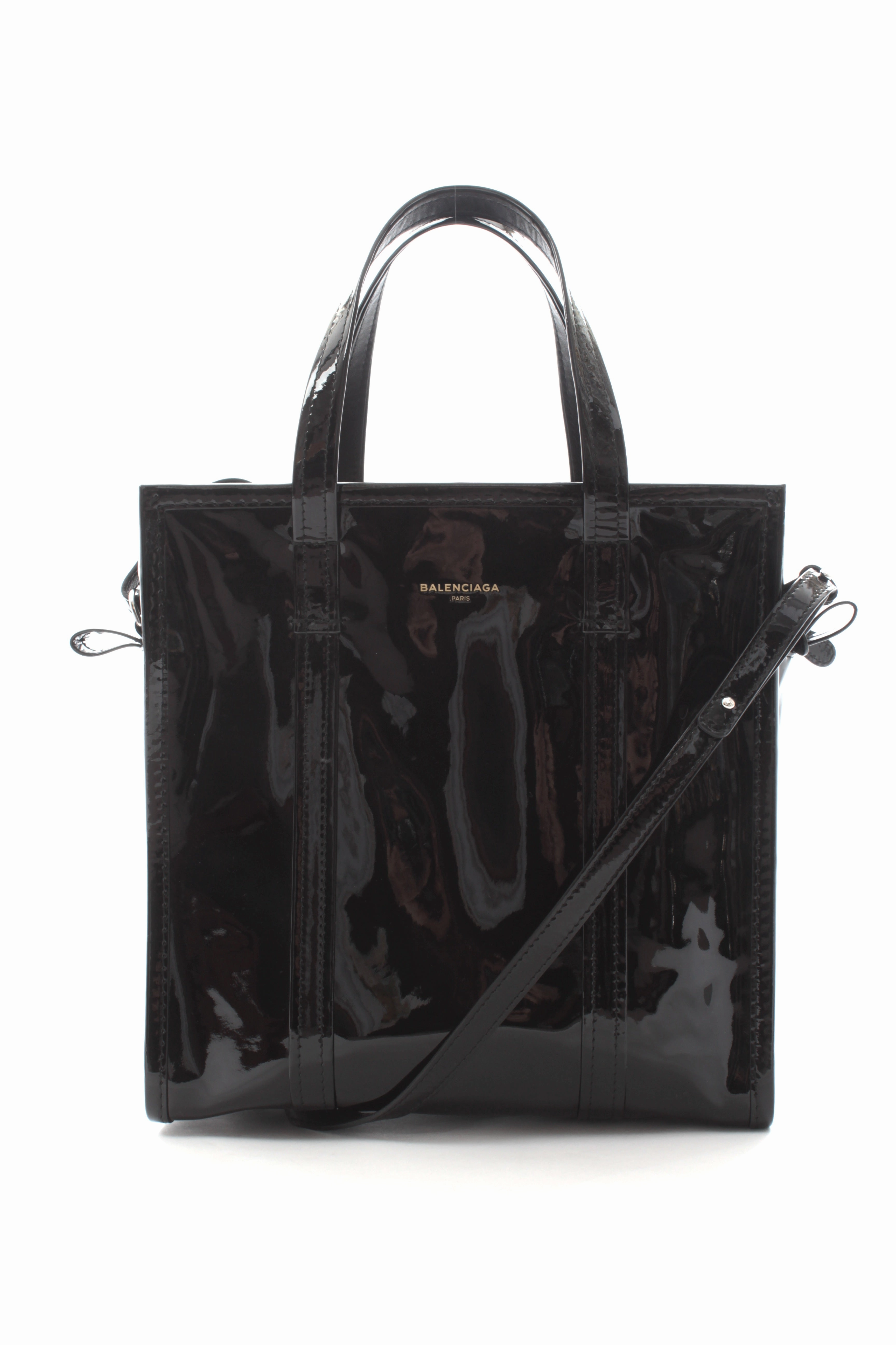 Balenciaga Bazar Patent Leather Cross-Body Tote Bag (2017)