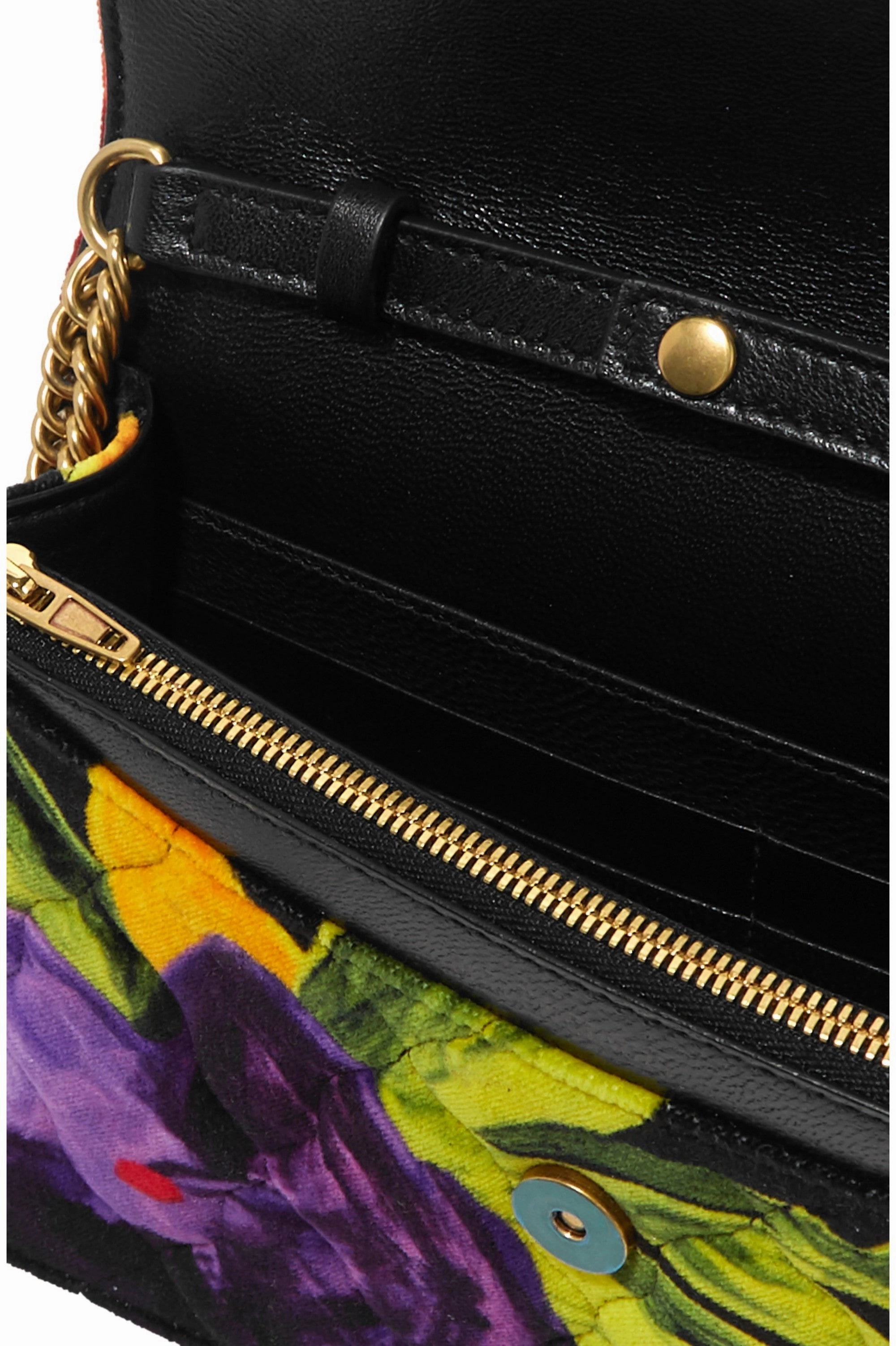 Balenciaga BB Chain Quilted Printed Velvet Shoulder Bag