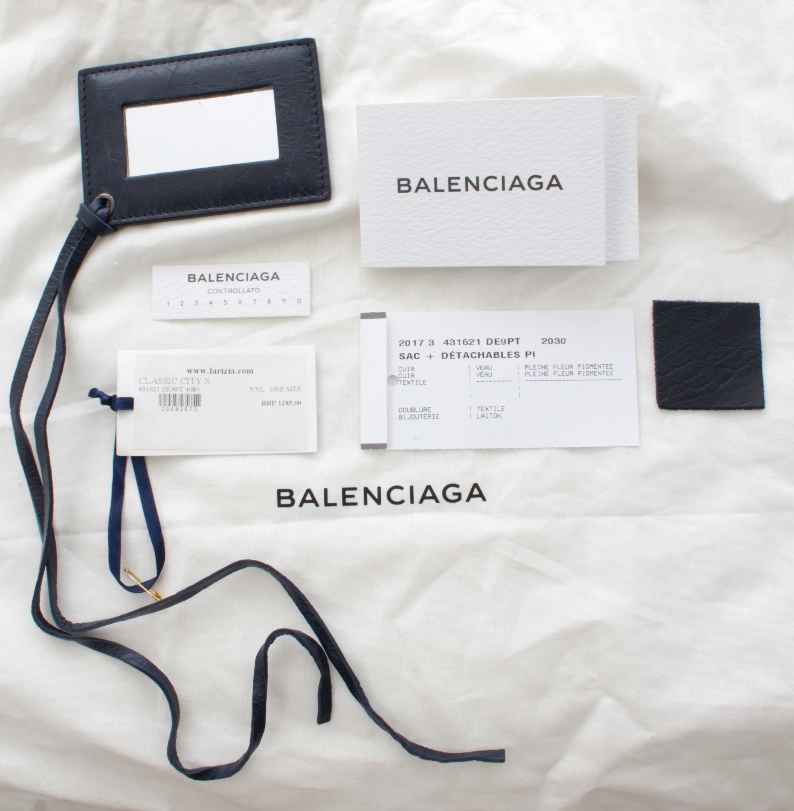 Balenciaga Classic City S Bag - Marine/Bordeaux Stripes