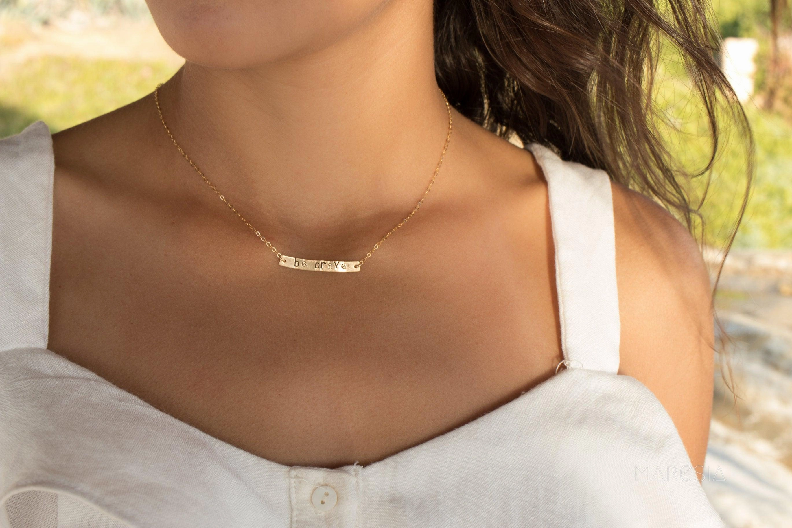Bar Necklace ~ Sterling Silver 925 Gold Filled~MN033