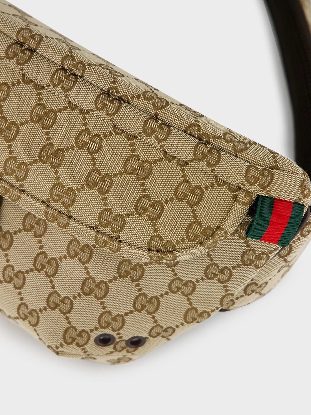 Beige and Ebony Small GG Belt Bag