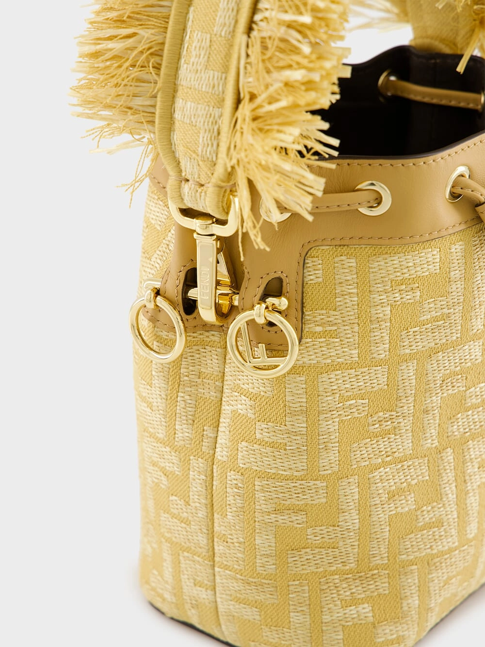 Beige Jacquard Mon Tresor Mini Bag