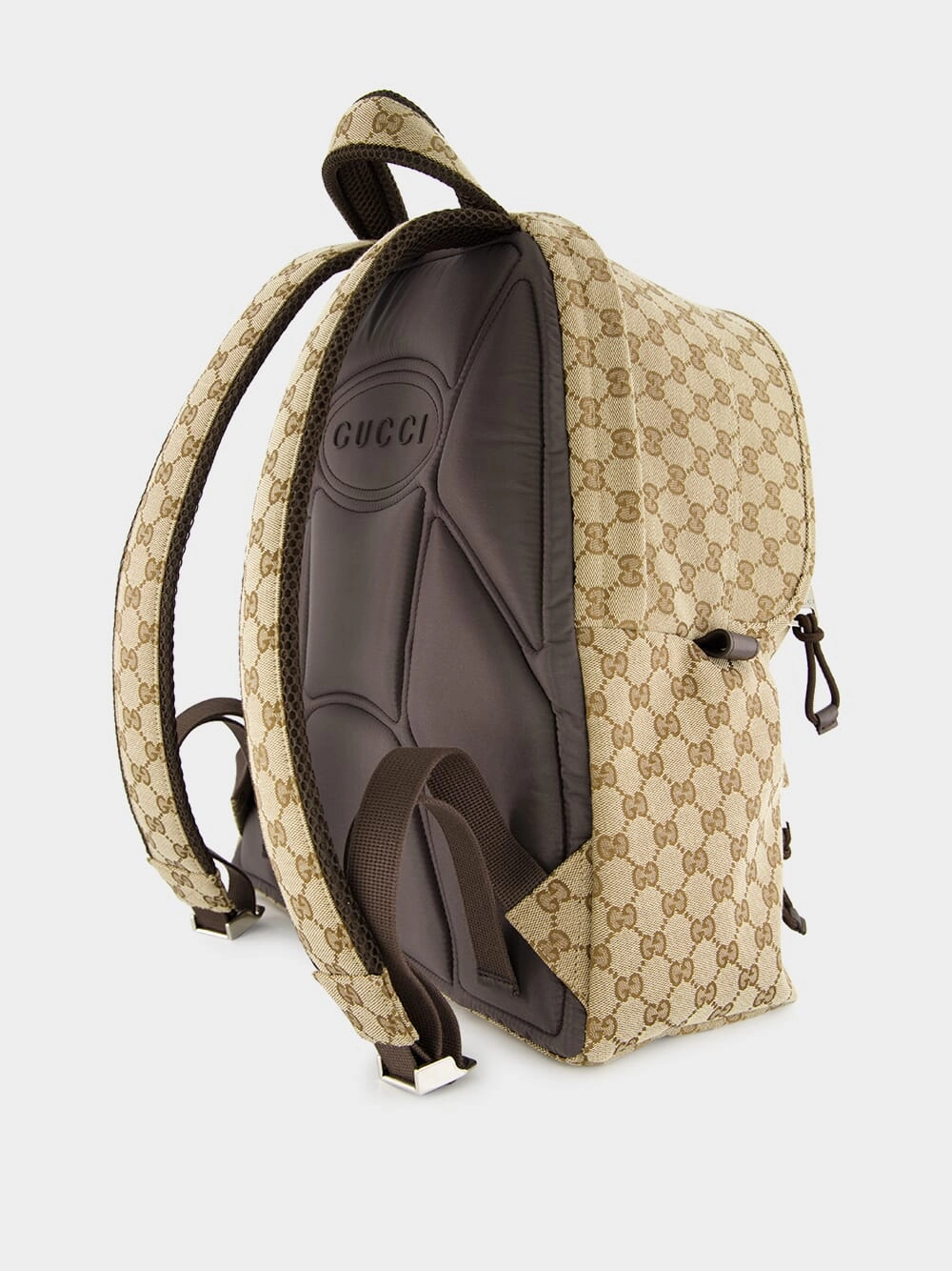 Beige Medium Backpack with GG Logo