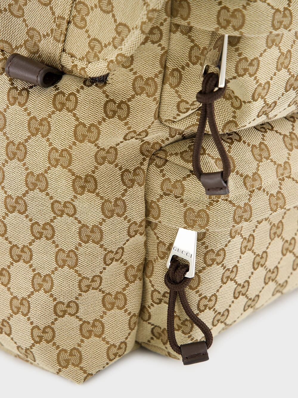 Beige Medium Backpack with GG Logo
