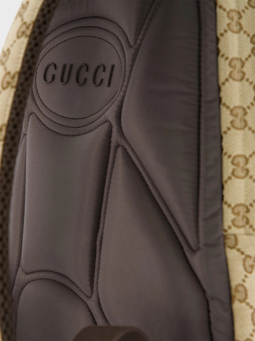 Beige Medium Backpack with GG Logo