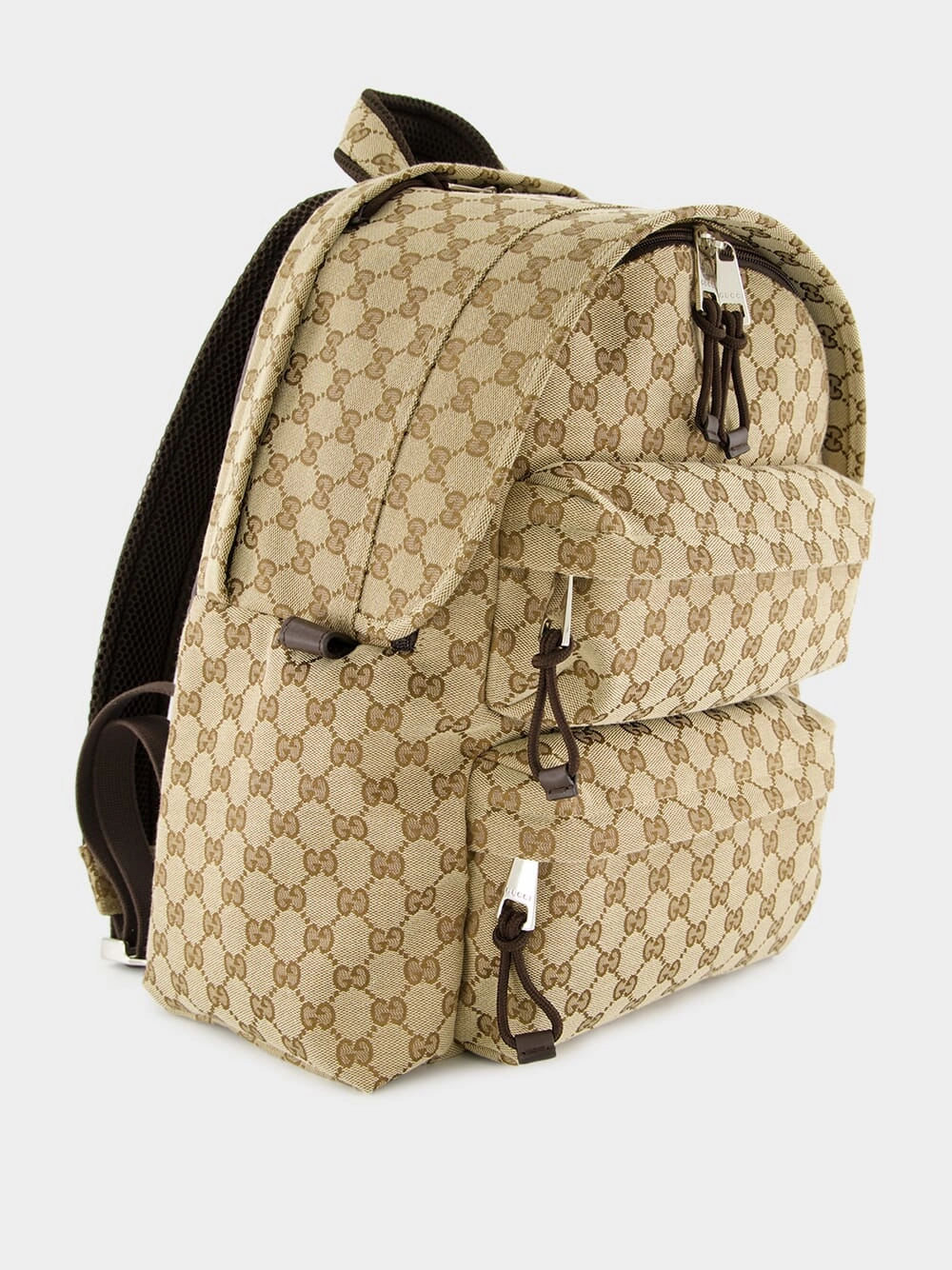 Beige Medium Backpack with GG Logo