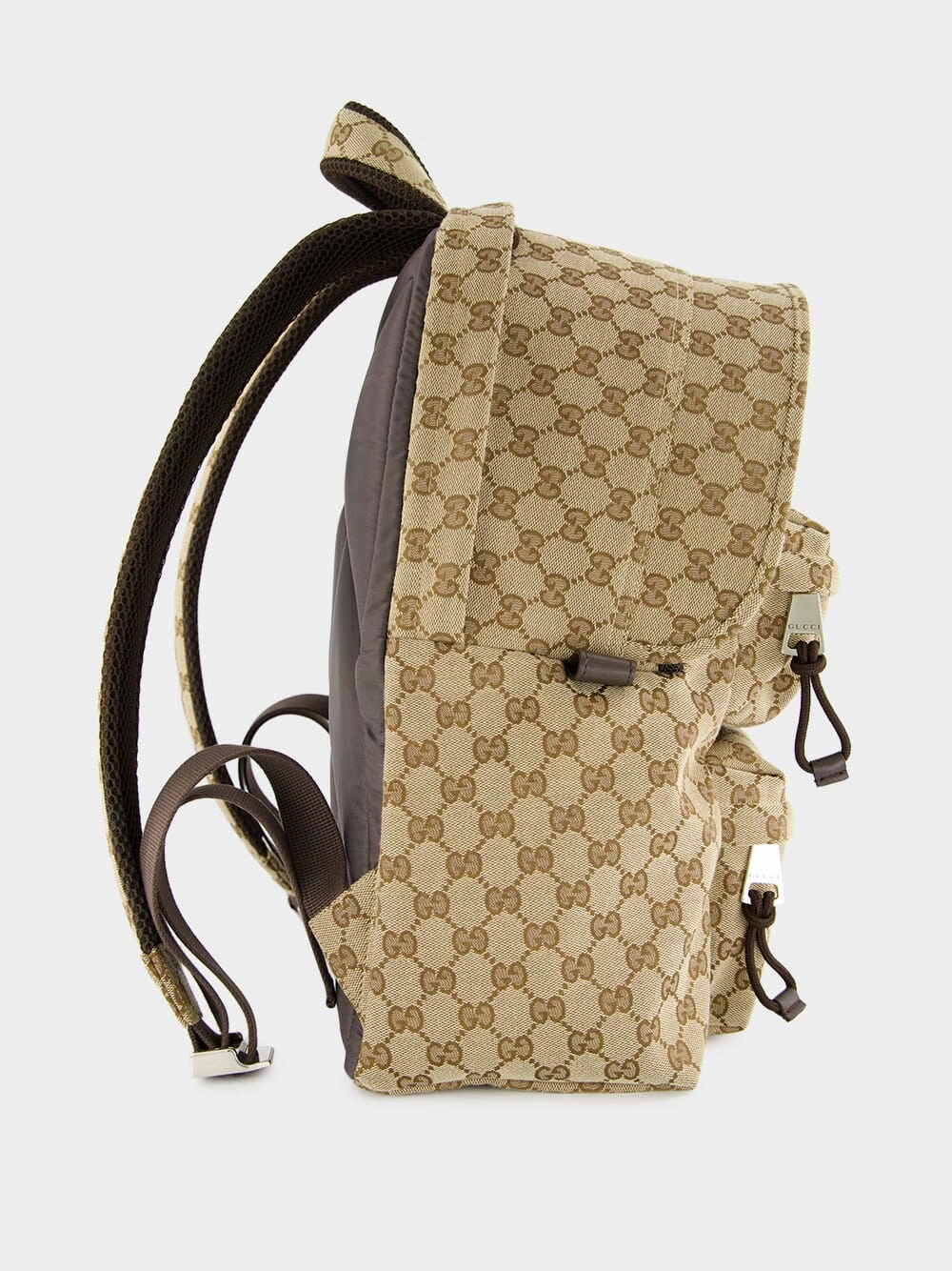 Beige Medium Backpack with GG Logo