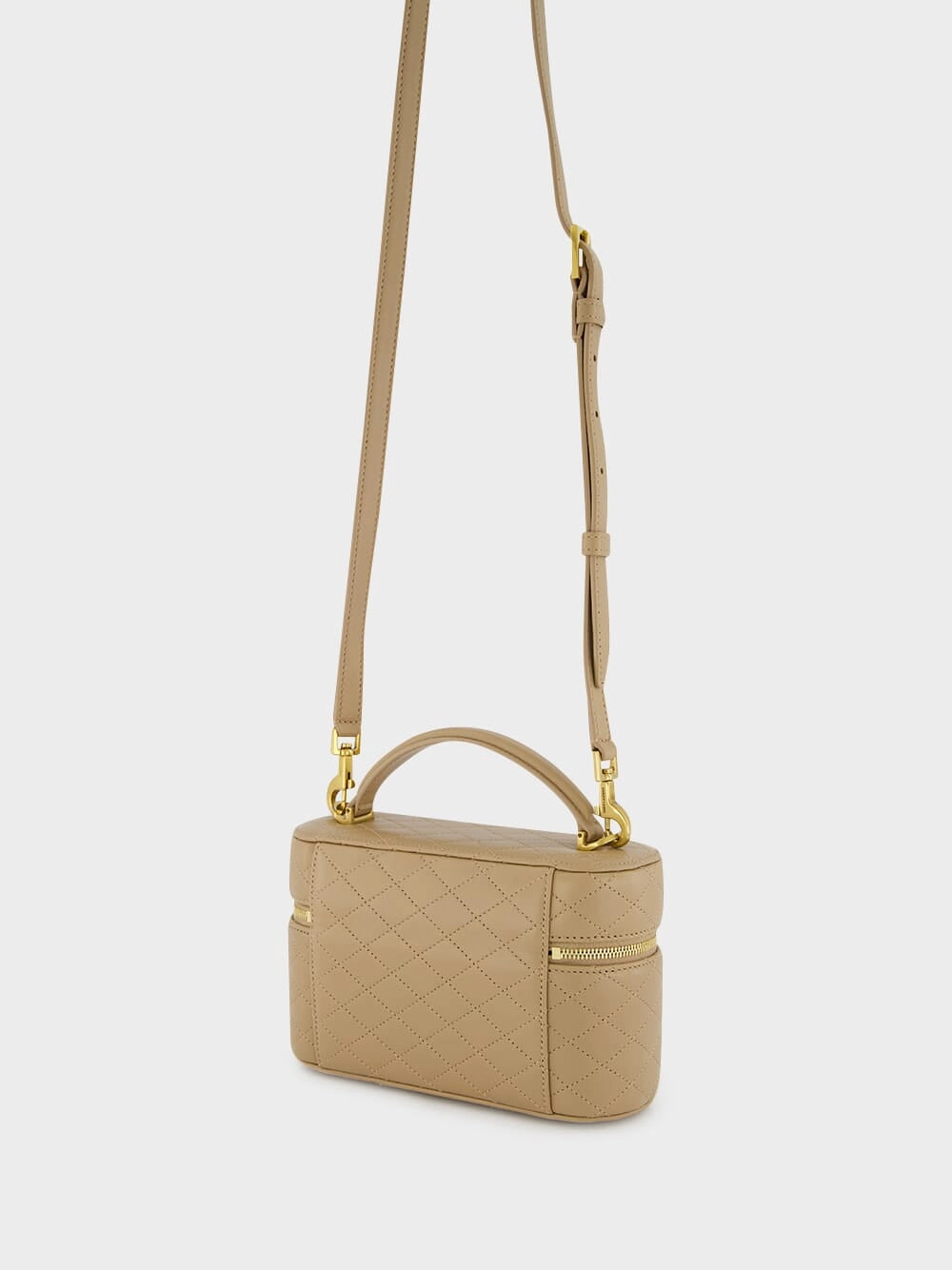 Beige Mini Gaby Vanity Crossbody Bag