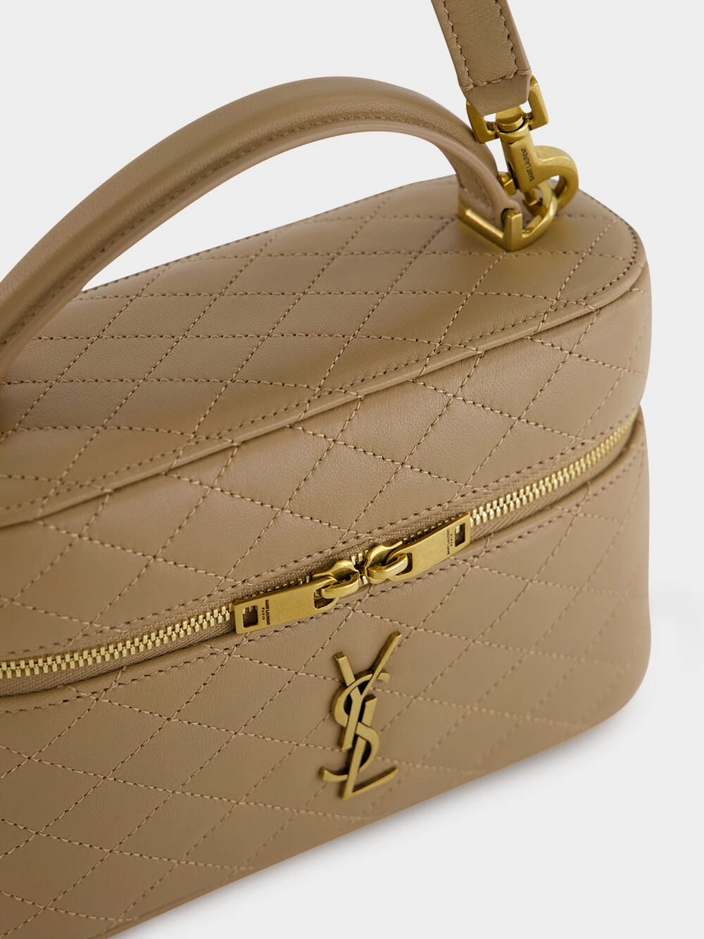 Beige Mini Gaby Vanity Crossbody Bag