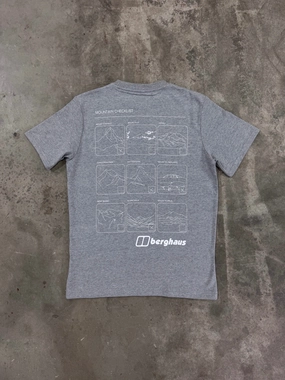 Berghaus Mountain Checklist T Shirt - Grey