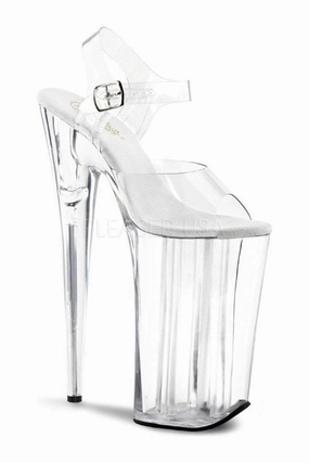 BEYOND-008 Platform Sandal  | Clear Vinyl