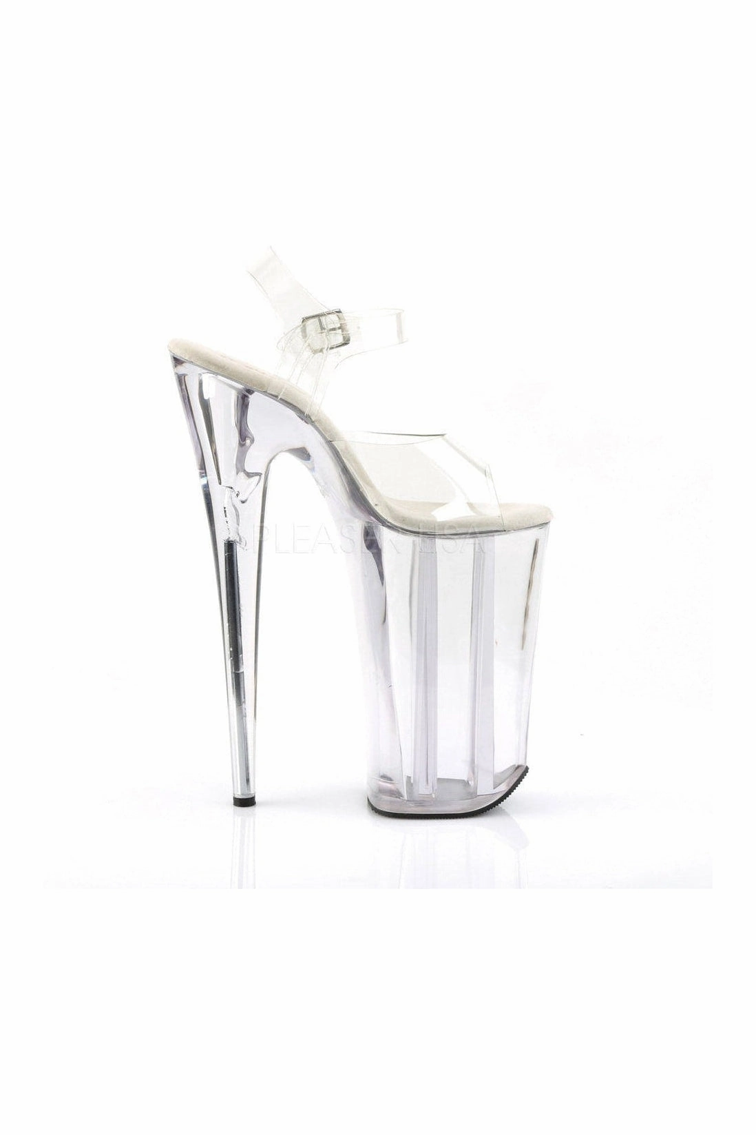 BEYOND-008 Platform Sandal  | Clear Vinyl