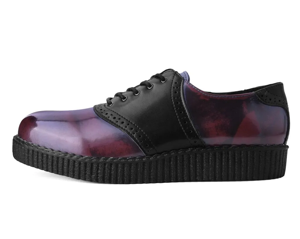 Black & Burgundy Rub-Off TUKskin? Saddle Oxford