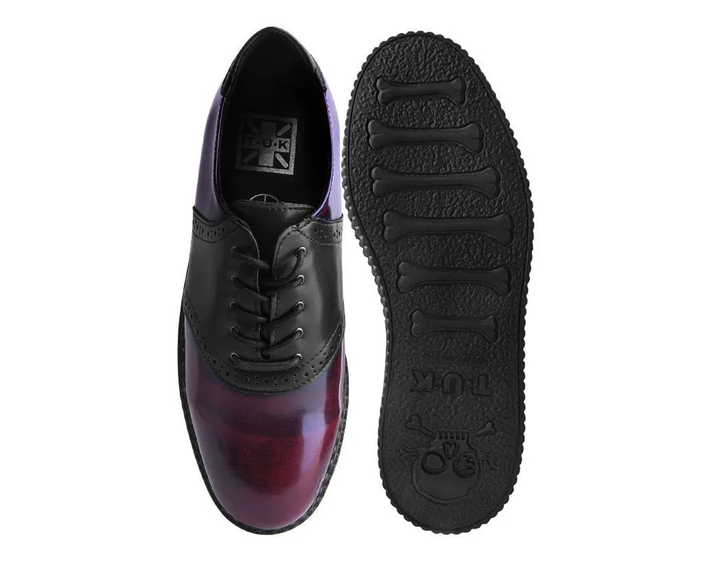 Black & Burgundy Rub-Off TUKskin? Saddle Oxford