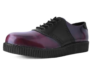 Black & Burgundy Rub-Off TUKskin? Saddle Oxford