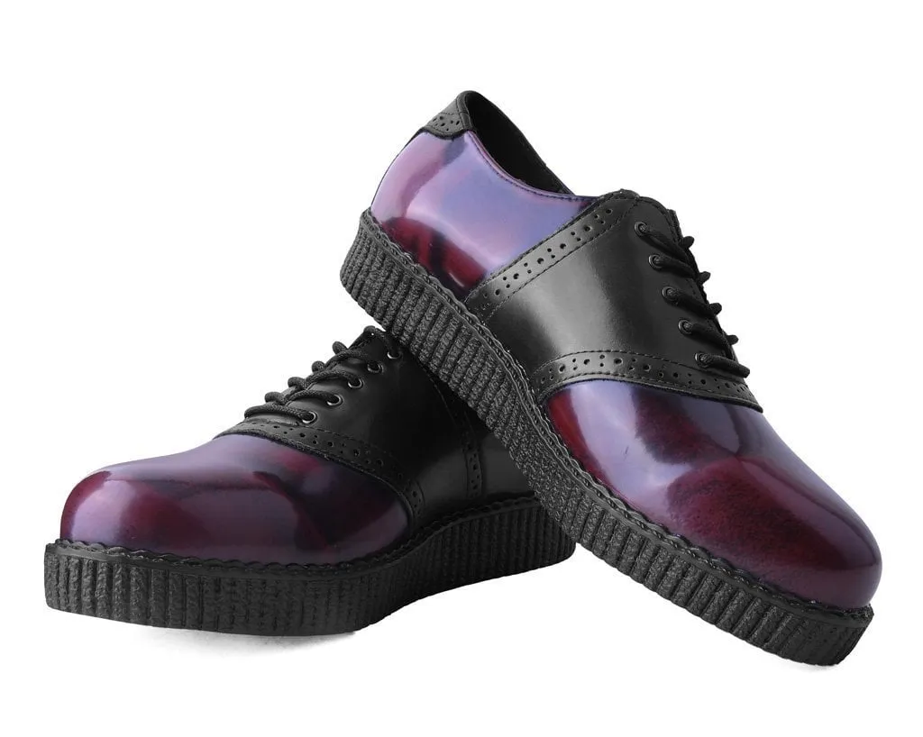 Black & Burgundy Rub-Off TUKskin? Saddle Oxford