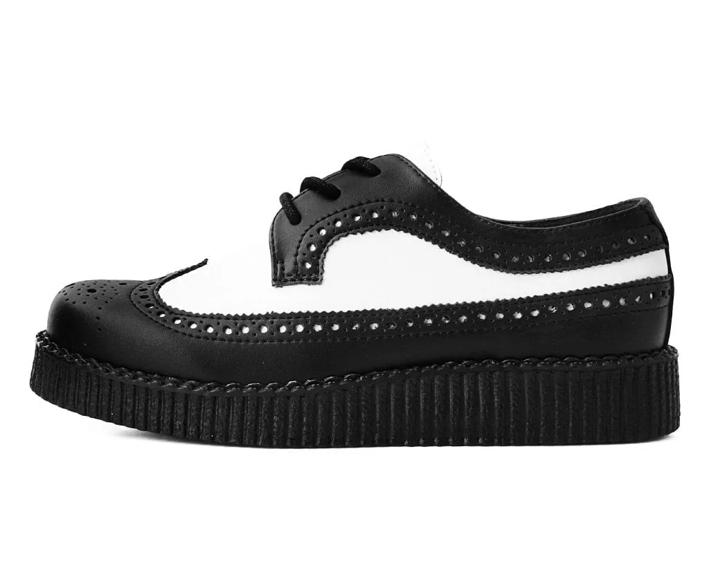 Black & White Wingtip TUKskin? Viva Low Creeper