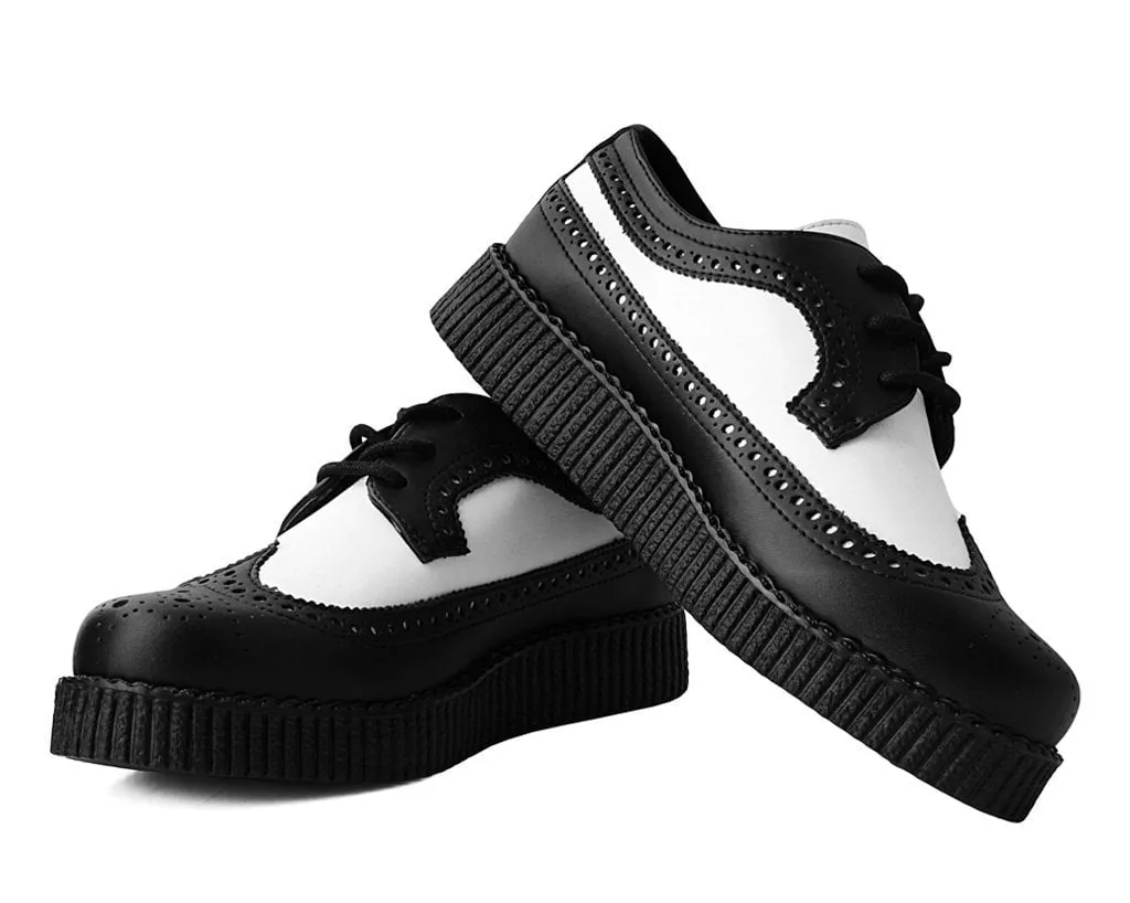 Black & White Wingtip TUKskin? Viva Low Creeper
