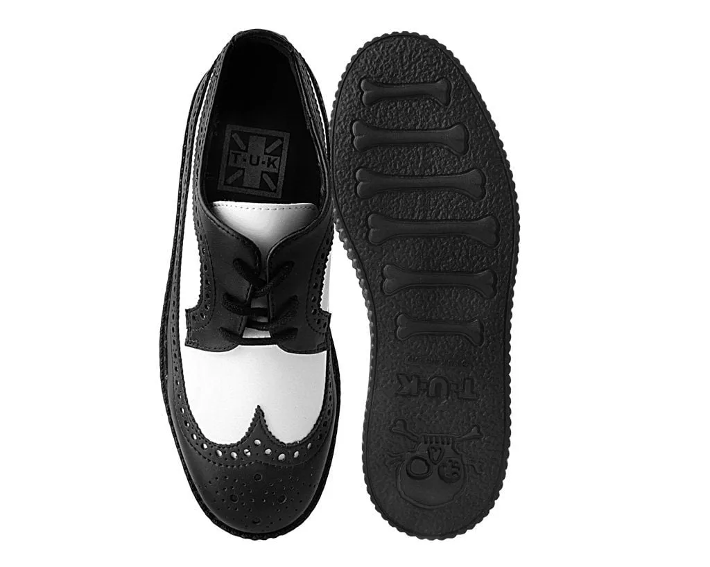 Black & White Wingtip TUKskin? Viva Low Creeper