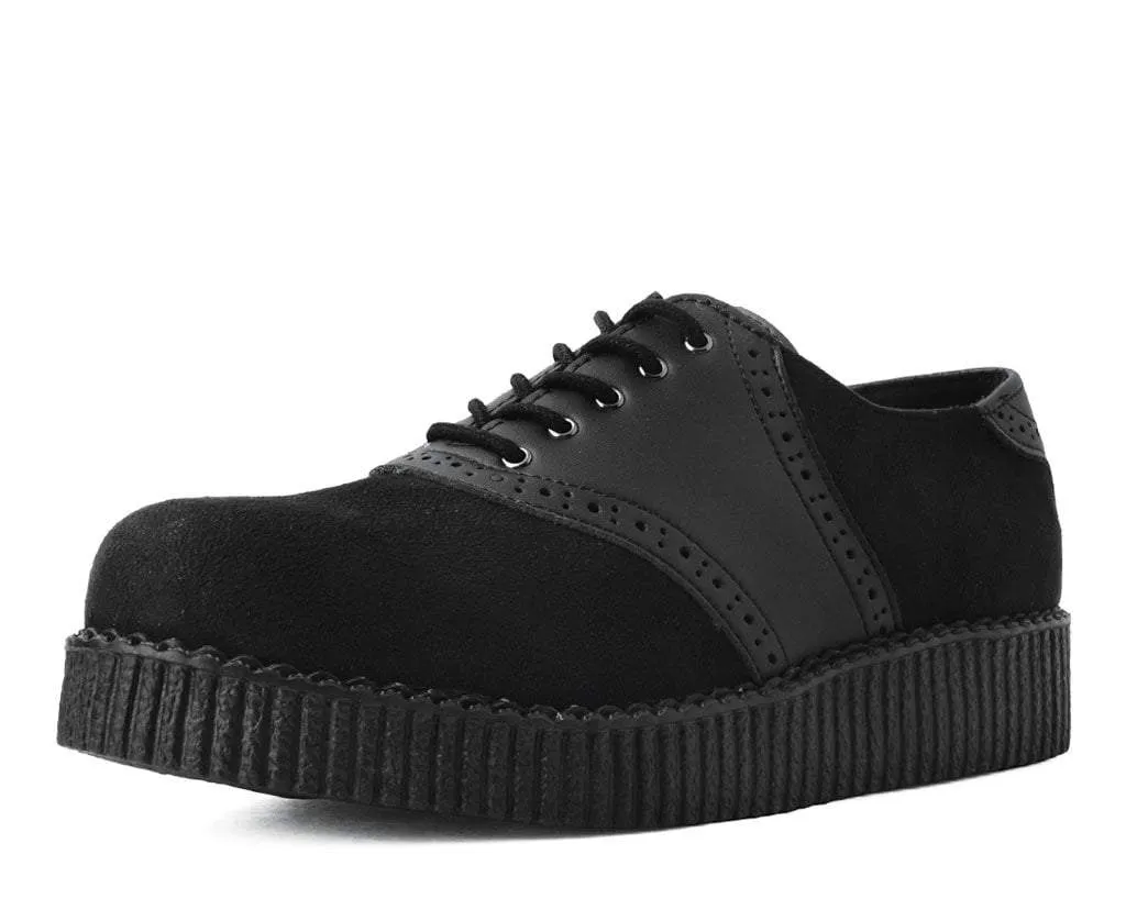 Black Faux Suede & TUKskin? Saddle Oxford