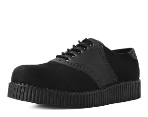 Black Faux Suede & TUKskin? Saddle Oxford