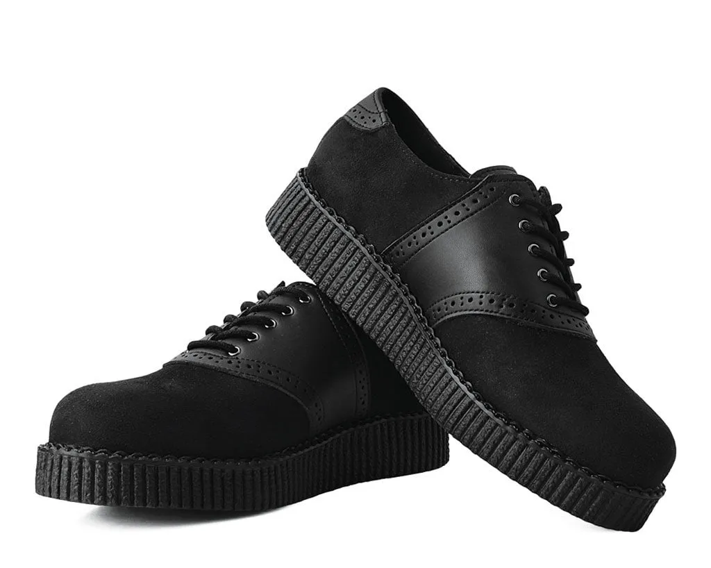 Black Faux Suede & TUKskin? Saddle Oxford