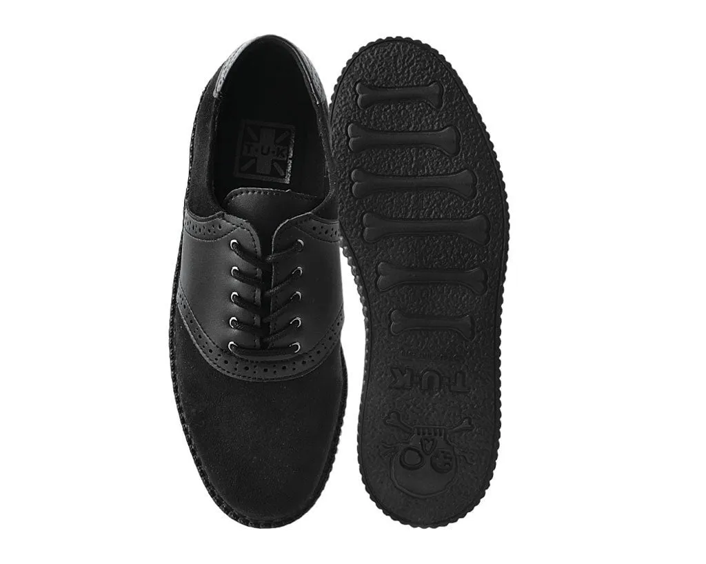 Black Faux Suede & TUKskin? Saddle Oxford